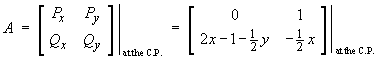 A = [ Px Py ; Qx Qy ]