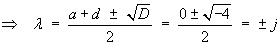 lambda = ±j