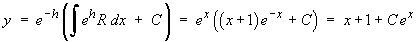 y  =  x + 1 + C e^x
