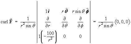 curl F  =  vector 0