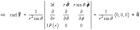 curl F = vector 0