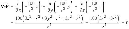div F  =  0