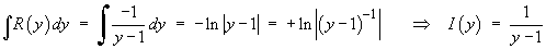 integrating factor  =  1 / (y-1)