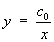 y = c0 / x