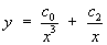 y = c0 / x^3 + c2 / x