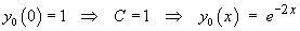 complete solution  y0 = exp(-2x)