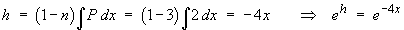 integrating factor = exp(-4x)