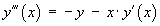 y^(3)(x) = -y - x y'
