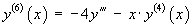 y^(6)(x) = -4y^(3) - x y^(4)