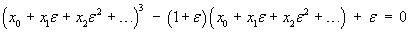 (x(e))^3 - (1+e)*x(e) + e = 0