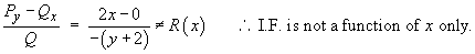 (Py - Qx) / Q  is NOT a function of x only