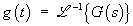 g(t) = inverse LT {G(s)}