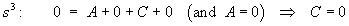 s^3 -->  C = 0