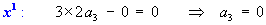 x^1:  a3 = 0