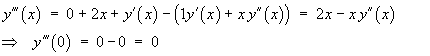 y'''(0) = 0