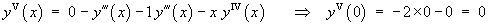 y^5(0) = 0