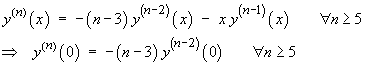 y^(n) = -(n-3)y^(n-2) - x y^(n-1)