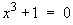 x^3 + 1 = 0