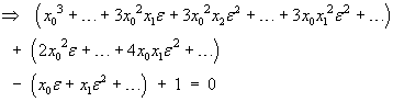 x(e)^3 + 2e x(e)^2- e x(e) + 1 = 0