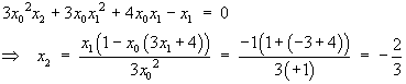 x2 = -2/3