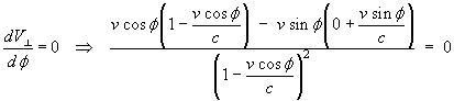 d V_T / d phi = 0