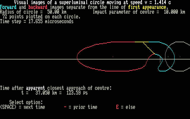 [Screenshot from superluminal circle
      simulation program]